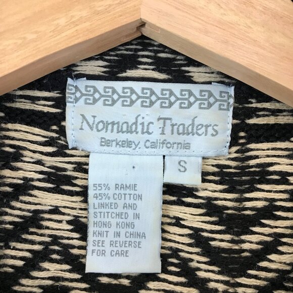 Vintage Nomadic Traders Nordic Wool Sweater With Reindeer & Pine Design S - Picture 4 of 9